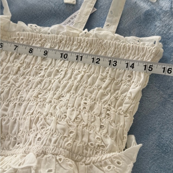 Here’s a polished version of your VENUS Cream Smocked Tie Front Sundress NWT - Picture 4 of 4